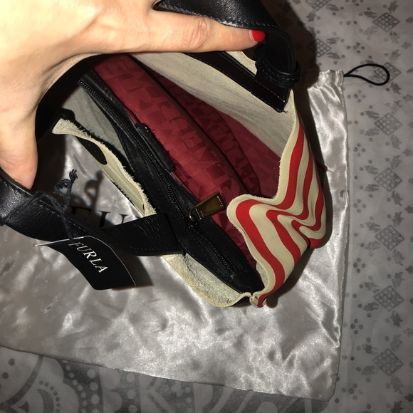 Striped&Polka Dot leather handbag - Picture 3 of 5